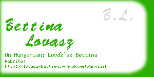 bettina lovasz business card